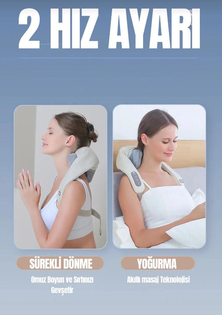 İnsan Eli Hissi Veren Şarjlı Masaj Aleti – Ovmalı, Boyun, Sırt Ve Bacak Masaj Cihazı