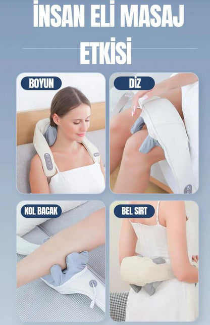 İnsan Eli Hissi Veren Şarjlı Masaj Aleti – Ovmalı, Boyun, Sırt Ve Bacak Masaj Cihazı