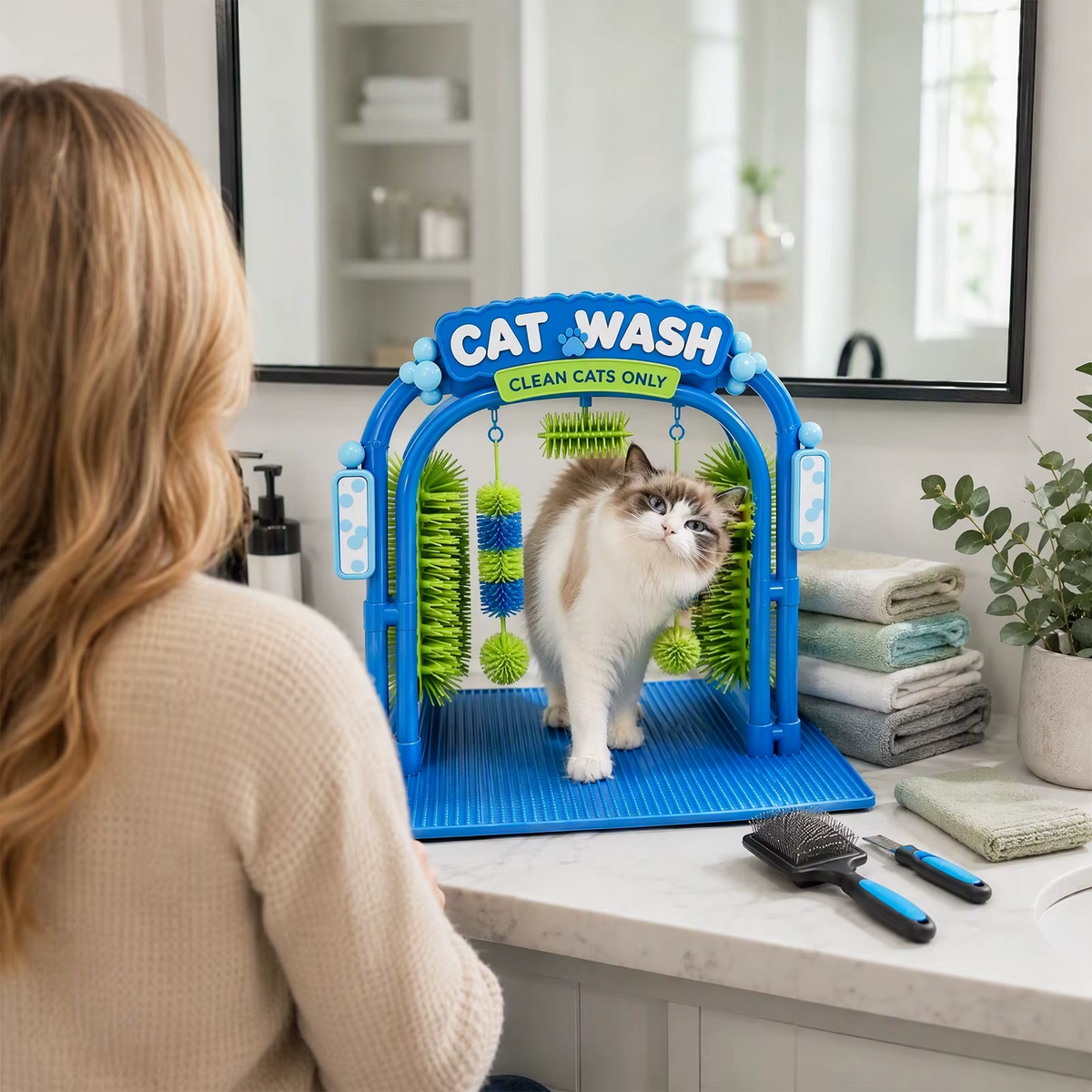 CatWash™ Interactive Self-Grooming & Massage Arch
