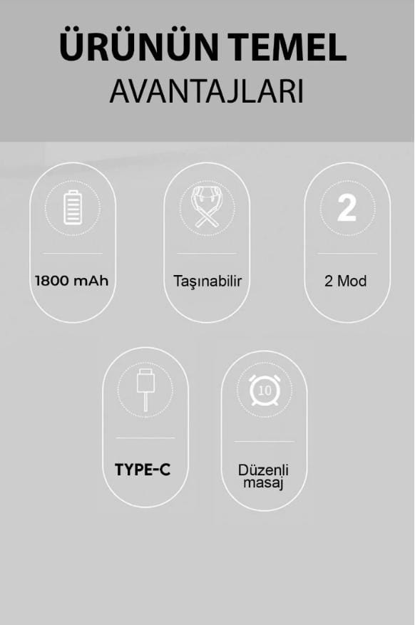 İnsan Eli Hissi Veren Şarjlı Masaj Aleti – Ovmalı, Boyun, Sırt Ve Bacak Masaj Cihazı